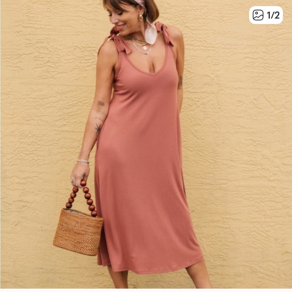 Smash + Tess Yvonne Dress in Brown Brick